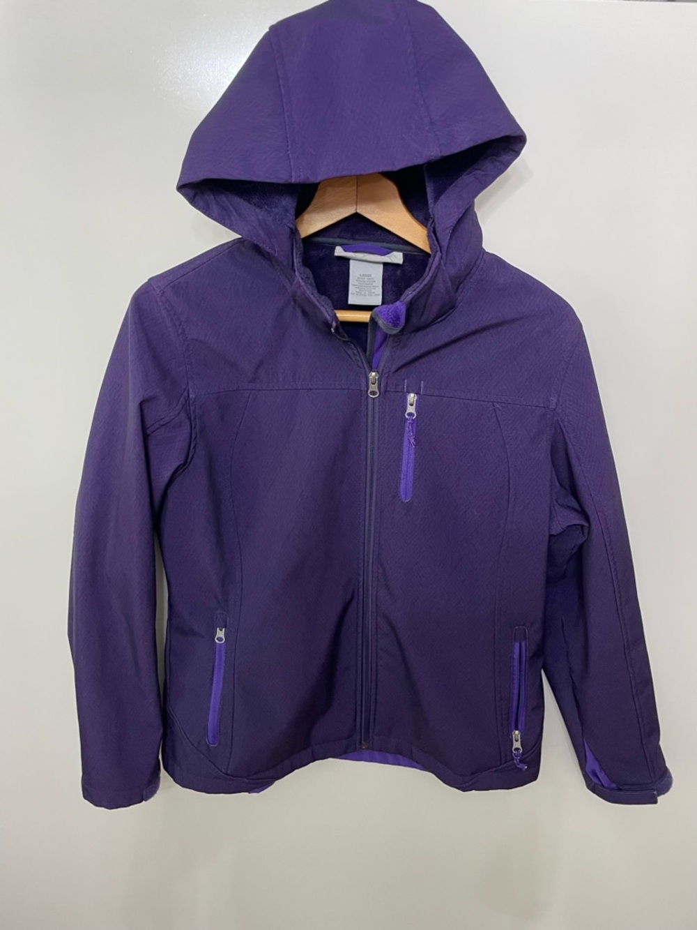 Free Country Deep Purple Weather Resistant Soft Shell Jacket, Women's Size L